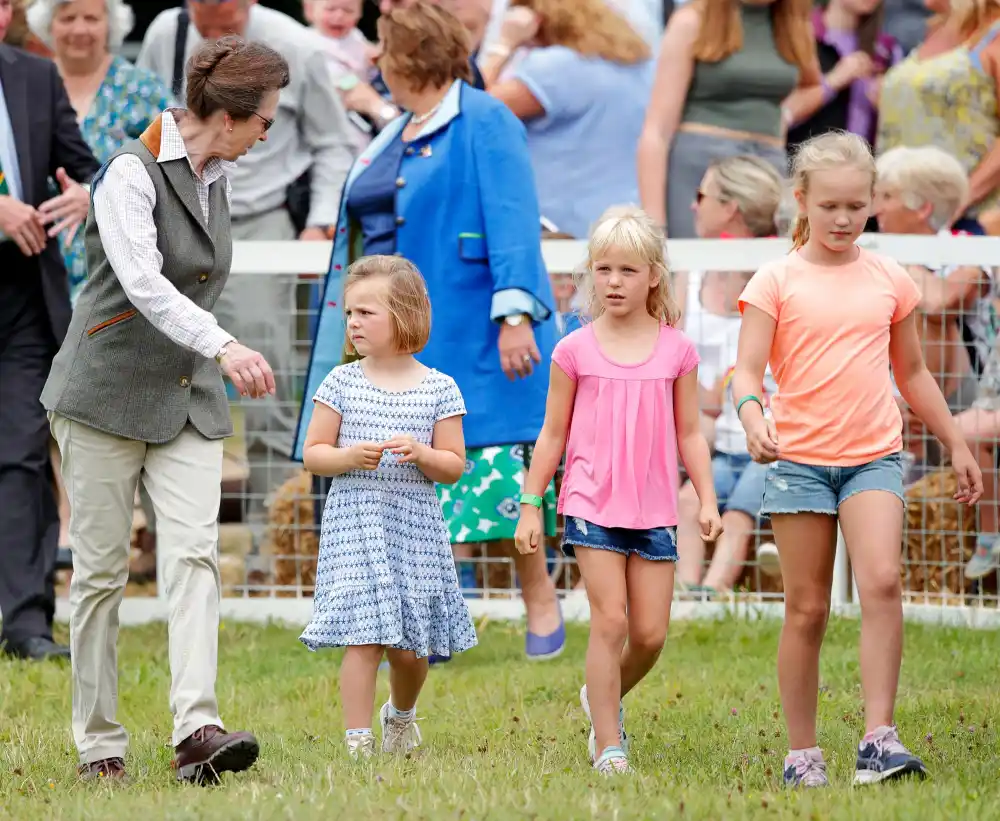 Princess Anne Family Guide 679 Mia Tindall Isla Phillips and Savannah Phillips