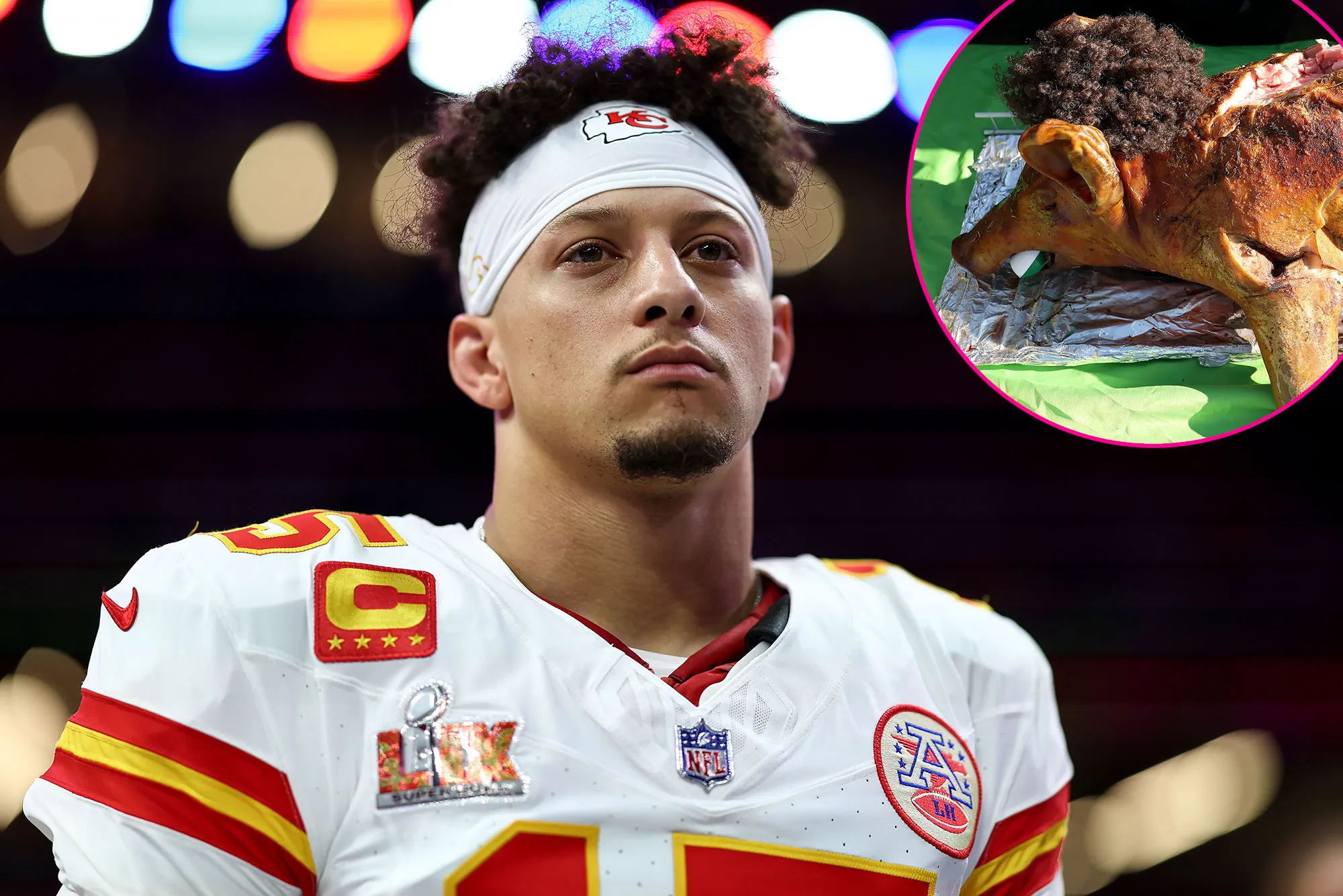 Promo Eagles Fans Roast a Pig Dressed as Patrick Mahomes at Super Bowl Parade