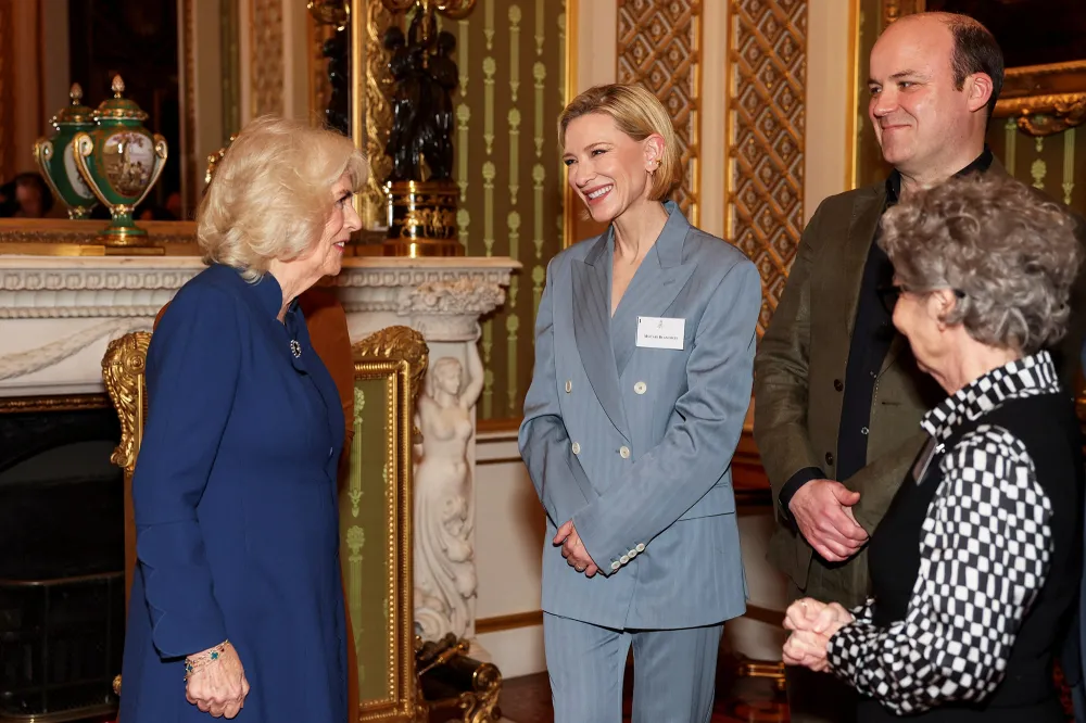 Queen Camilla Hosts A List Party With Cate Blanchett Andrew Garfield James Corden and More at Buckingham Palace 1
