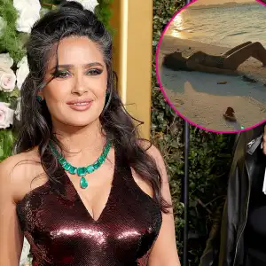 Salma Hayek Flaunts Her Bikini Body in Leopard Swimsuit1