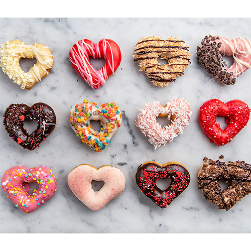 Angel Food Bakery Heart Shaped Donuts