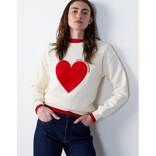 Etam Paris Corazon Heart Print Sweatshirt