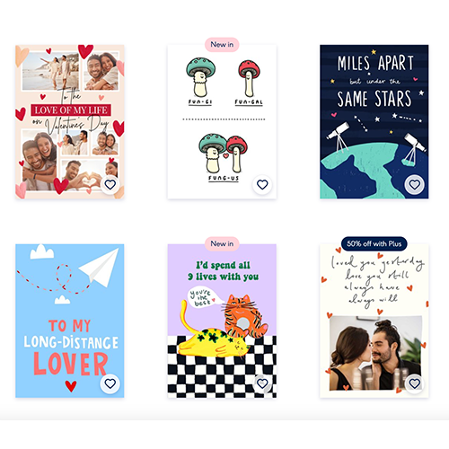 Moonpig Valentine&rsquo;s Day Cards