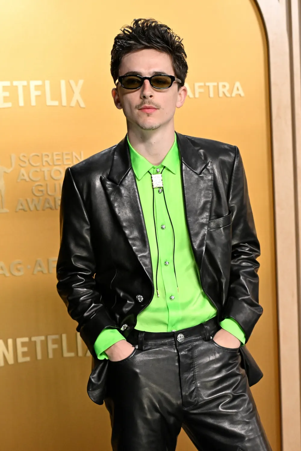 Timothee Chalamet Flies Solo at 2025 SAG Awards Girlfriend Kylie Jenner Skips Awards Show