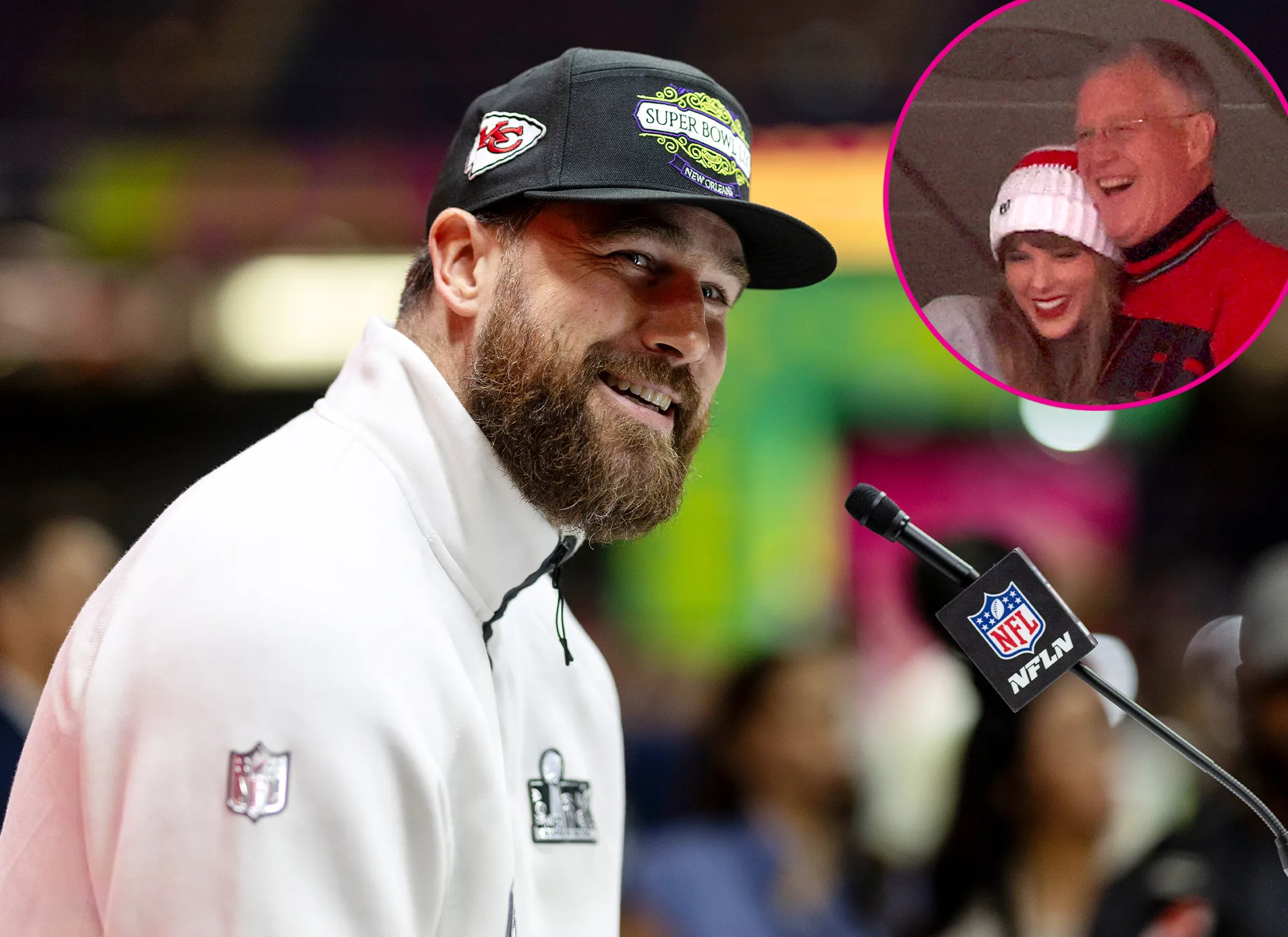 Travis Kelce Predicts Scott Swift Will Be Wearing Red Despite Eagles Fandom