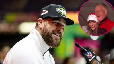 Travis Kelce Predicts Scott Swift Will Be Wearing Red Despite Eagles Fandom