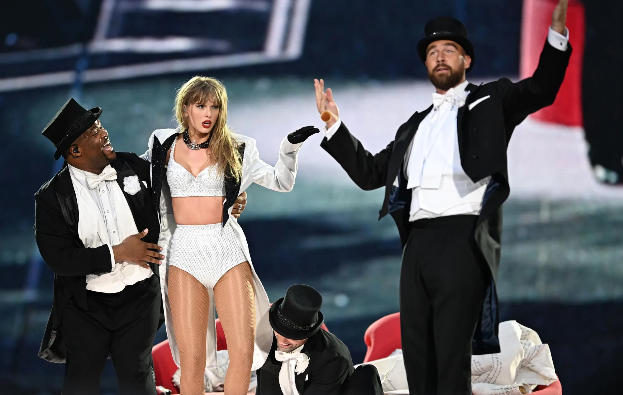 Travis Kelce Says He Felt Like an Ant Joining Taylor Swift on Wembley Stage During Eras Tour