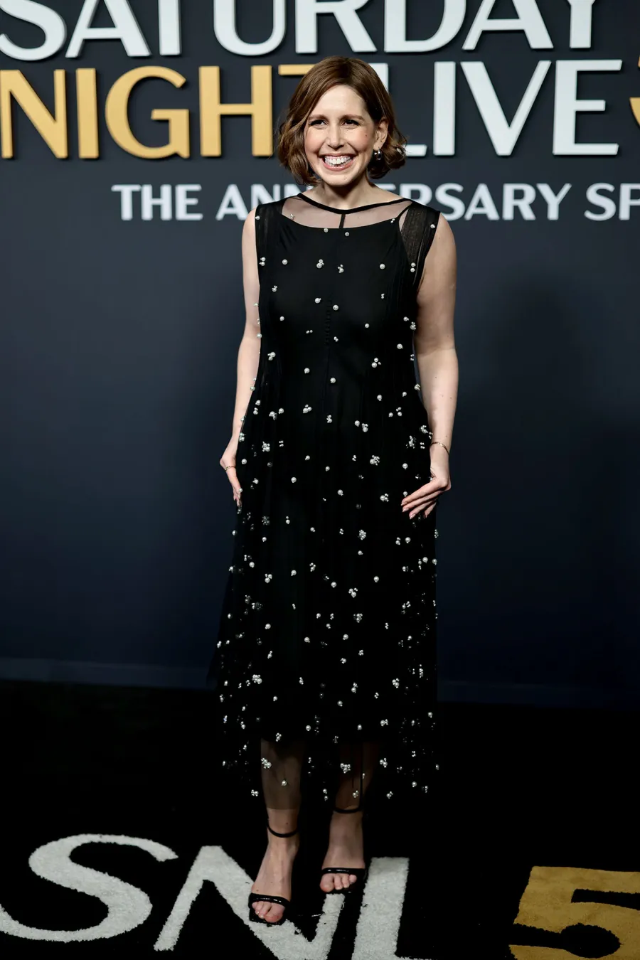 Vanessa Bayer SNL50 The Anniversary Special Saturday Night Live Red Carpet Arrival SNL 50