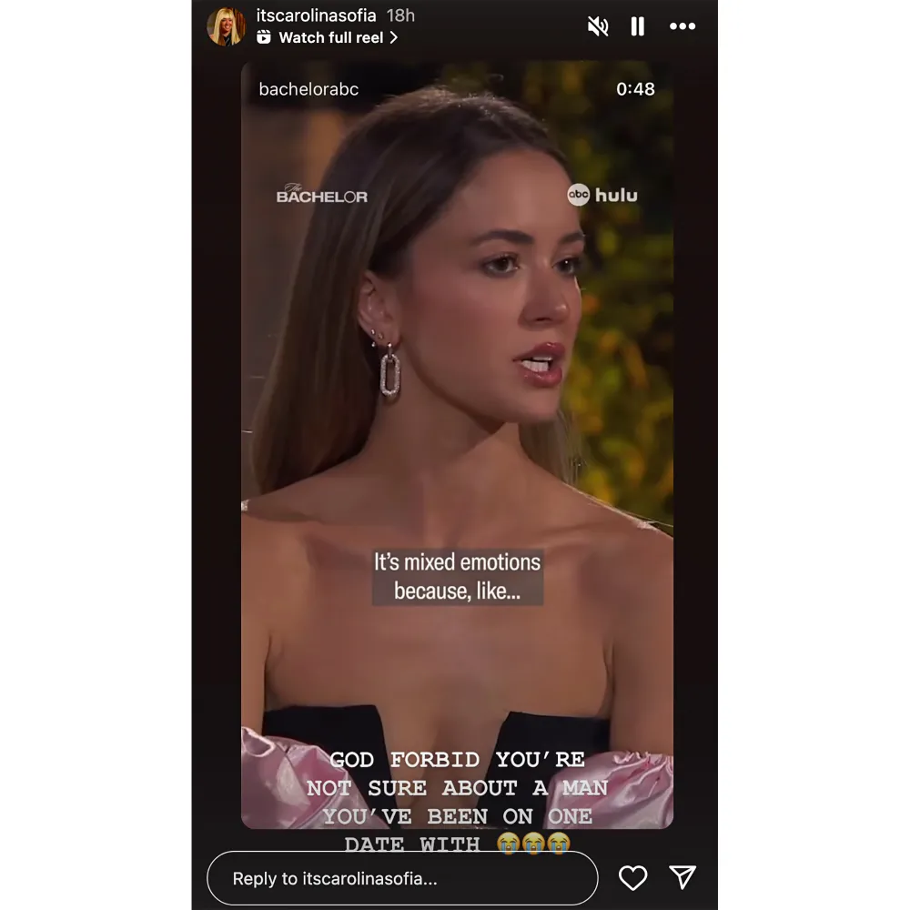The Bachelor Carolina Claps Back at Criticism Over Her Questioning Grant Relationship