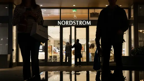 SAN DIEGO, CALIFORNIA - JANUARY 31: Shoppers walk near a Nordstrom store at the Westfield UTC shopping center on January 31, 2025 in San Diego, California. (Photo by Kevin Carter/Getty Images)