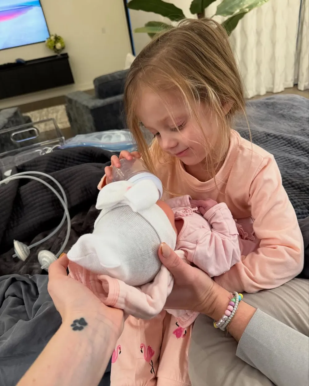 brittany mahomes shares new photo of baby daughter golden on sterling's birthday