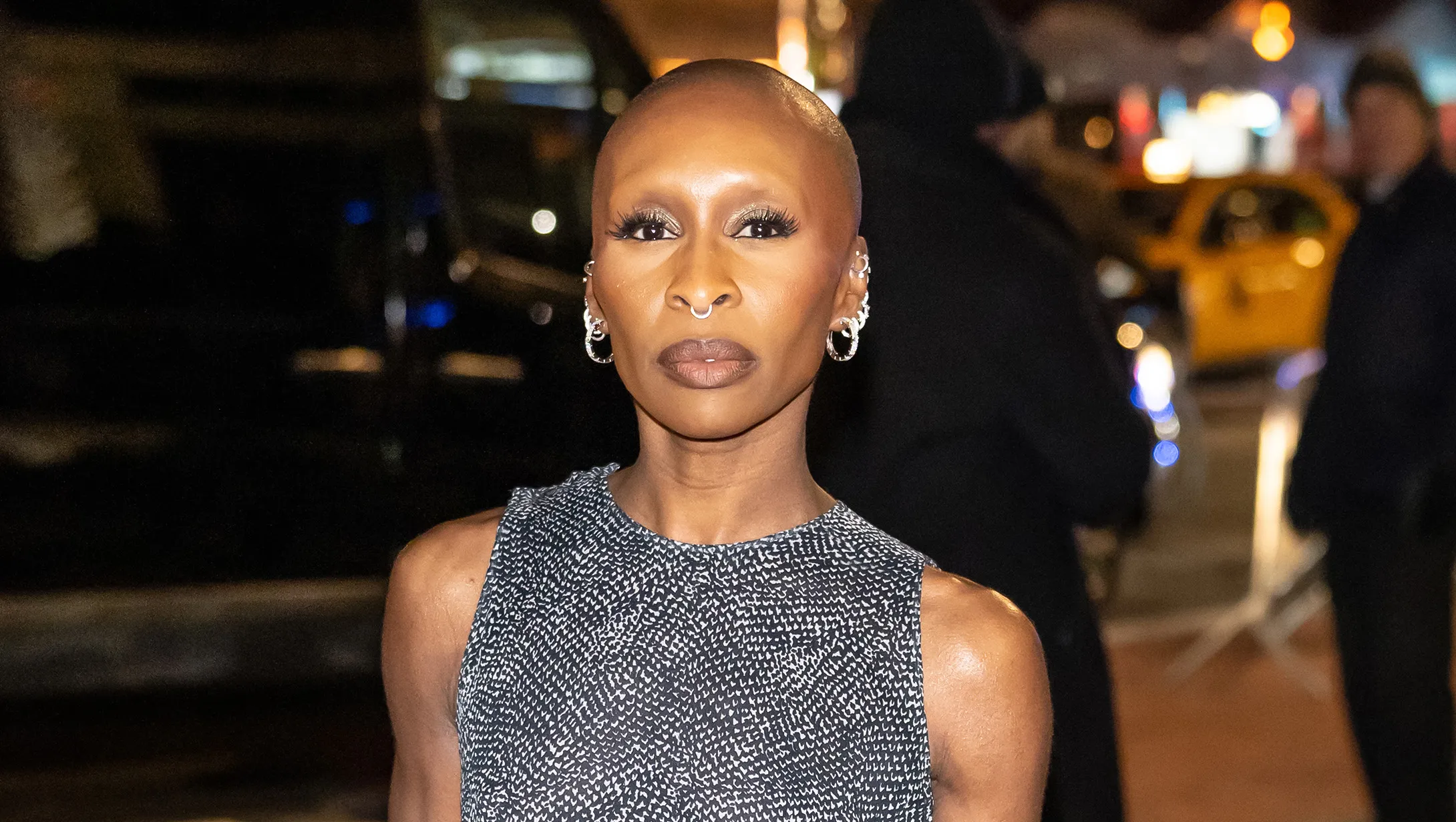 NEW YORK, NEW YORK - JANUARY 07:Actress and singer Cynthia Erivo is seen arriving to The National Board of Review Annual Awards Gala at Cipriani 42nd Street on January 07, 2025 in New York City. (Photo by Gilbert Carrasquillo/GC Images)