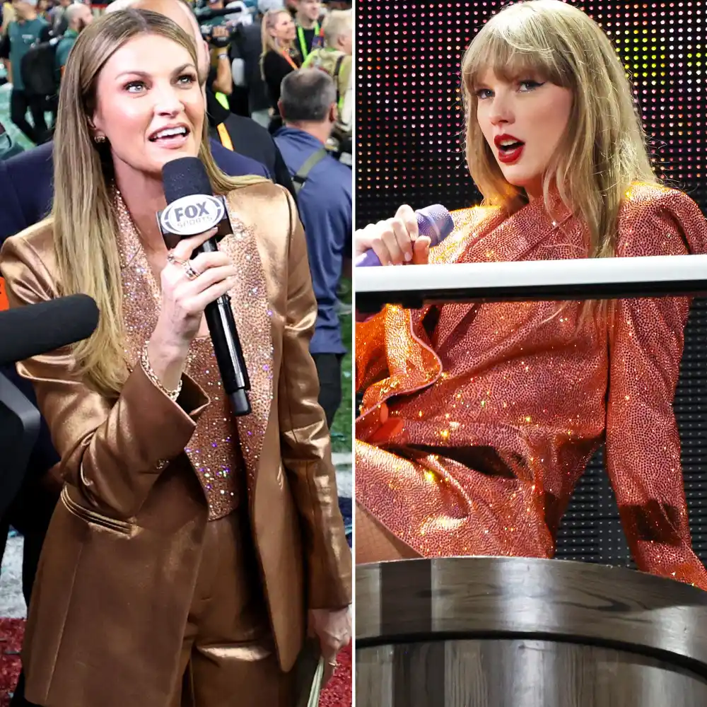 Erin Andrews 2025 Super Bowl Outfit Was Inspired by Taylor Swift