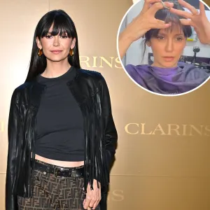 Nina Dobrev Cuts Her Own Bangs