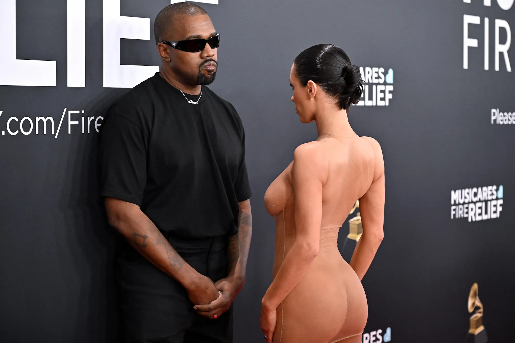 Kanye West Defends Wife Bianca Censori's Naked Grammys Dress