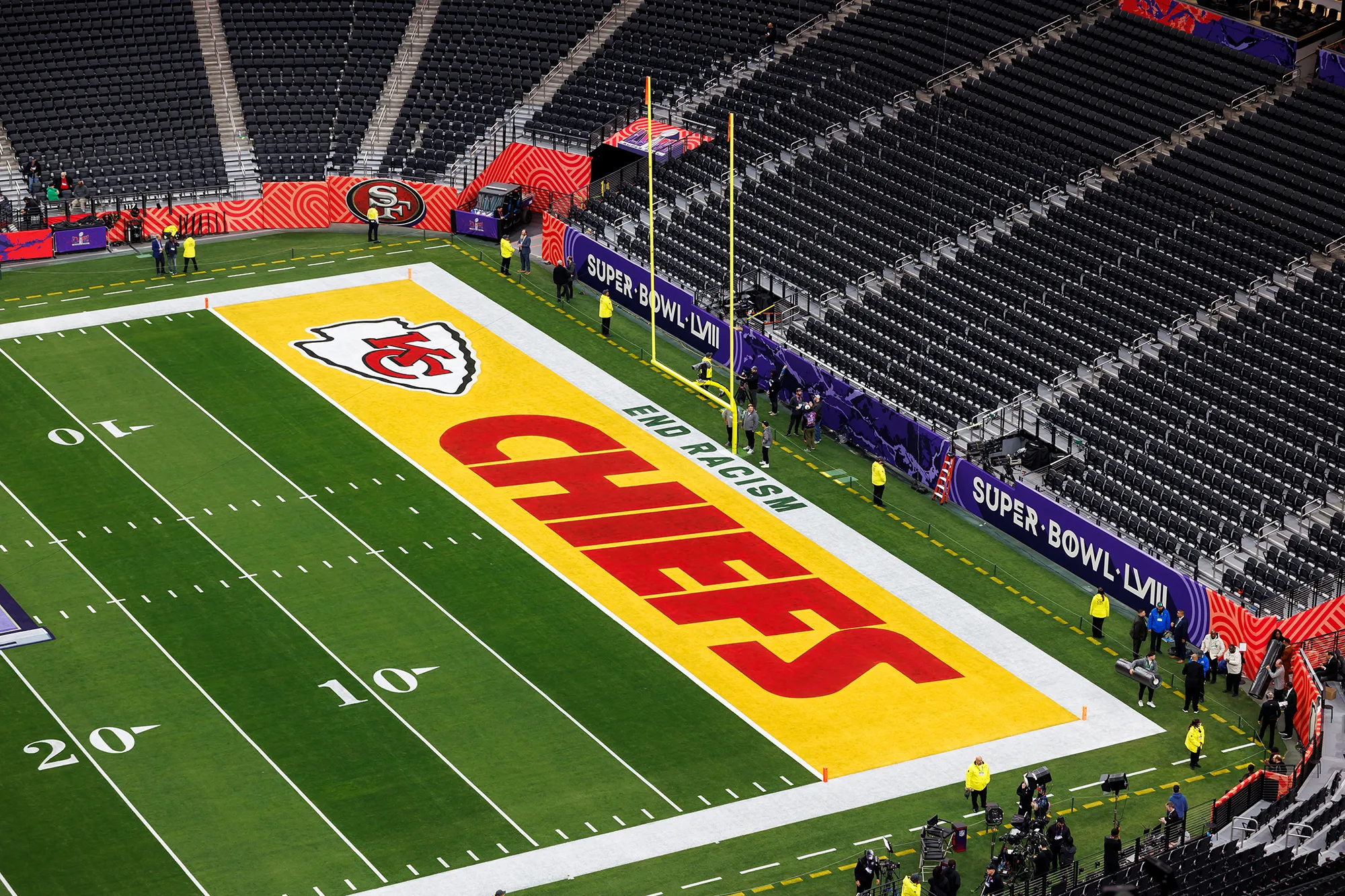 NFL Removing End Racism Message From End Zones for Super Bowl Between Chiefs and Eagles