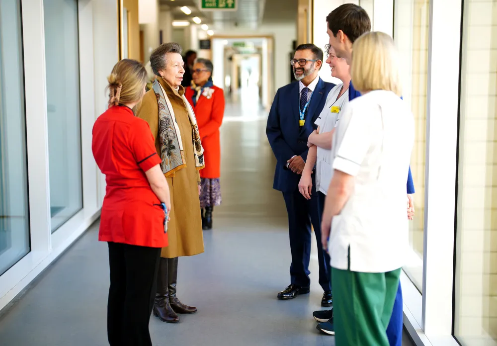 Princess Anne Visits Hospital Where She Was Treated for Concussion
