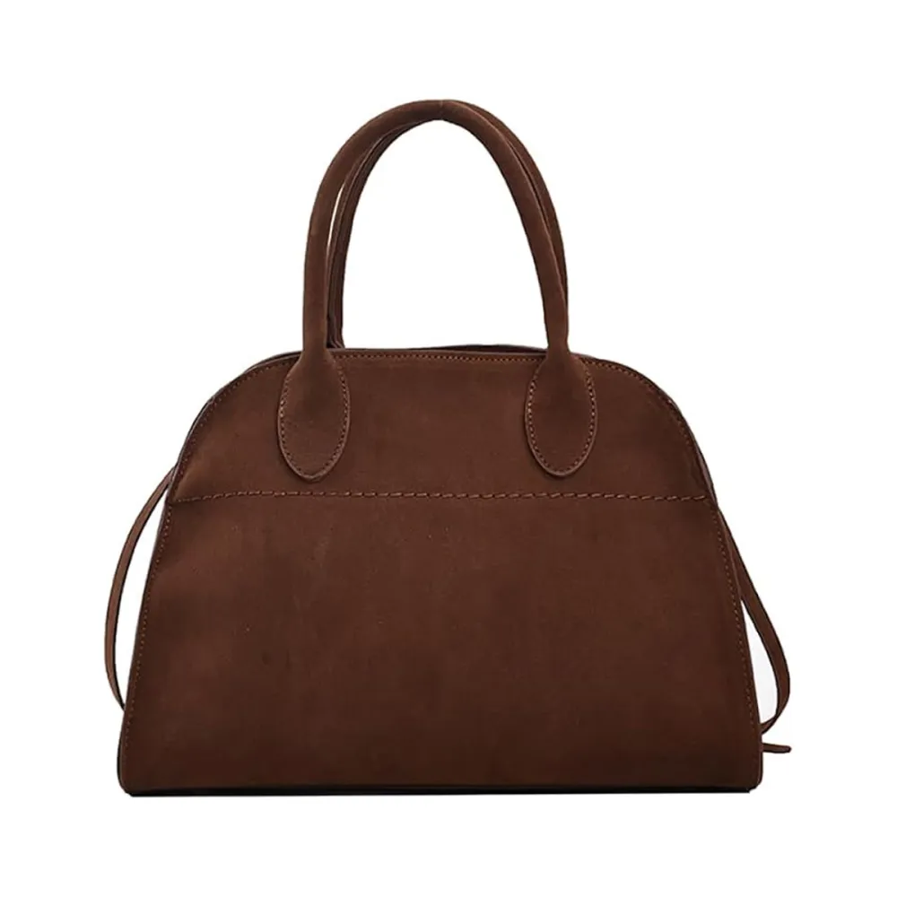 Covelin Retro Suede Top Handle Tote Bag
