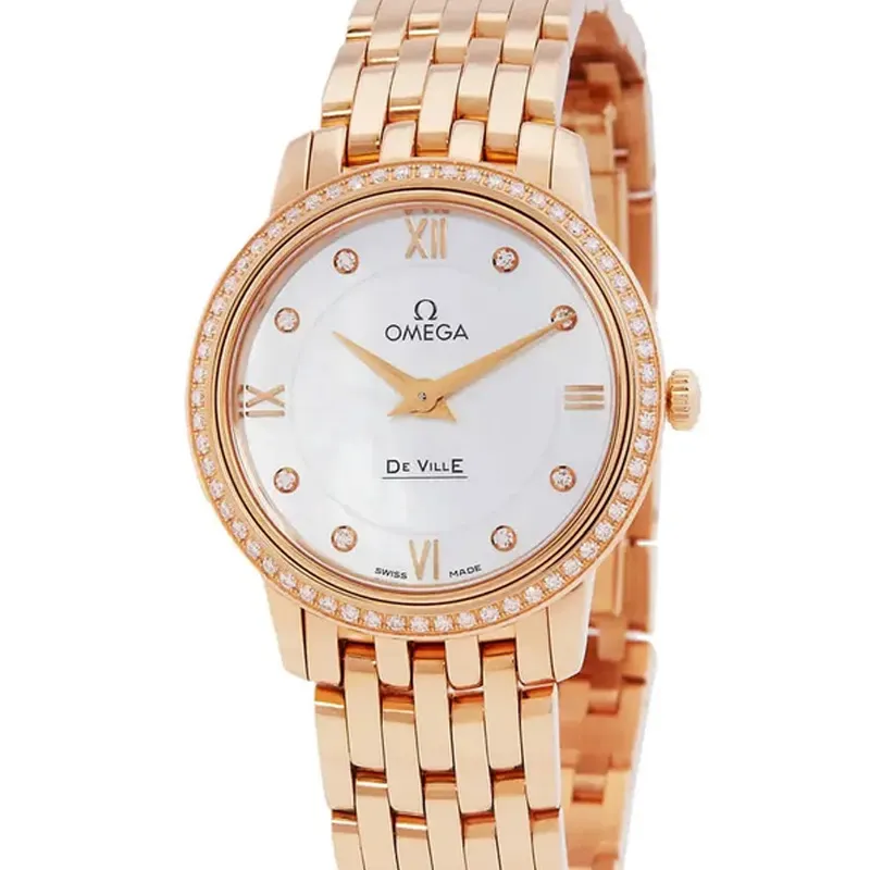 Omega Prestige De Ville Gold Diamond Watch