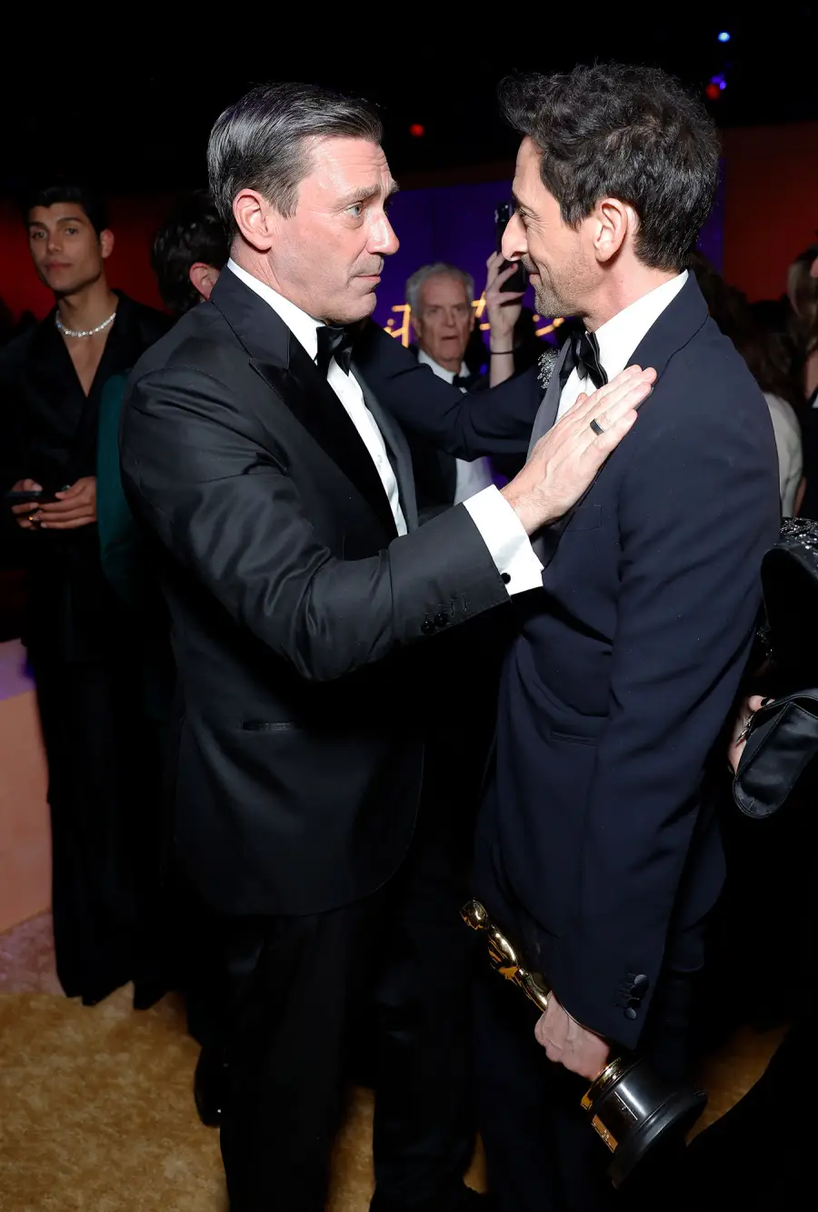 A Congratulatory Moment Inside Vanity Fair Oscar Party 2025 Oscars