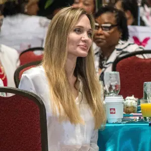 Angelina Jolie Supports Daughter Zahara as She Gives Speech at Brunch Event