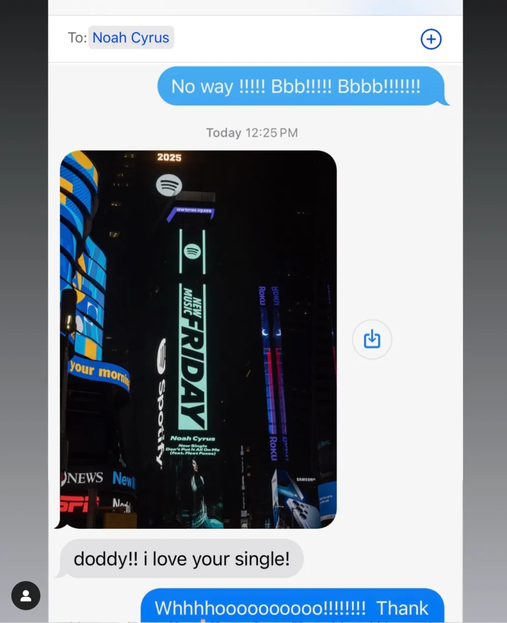 Billy Ray Cyrus Shares Text From Daughter Noah Cyrus