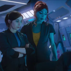 The crew of the USS Callister weigh their options in Black Mirror Season 7.