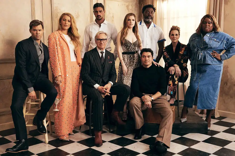 Blake Lively Carries Martini Purse for A Simple Favor Appearance 068