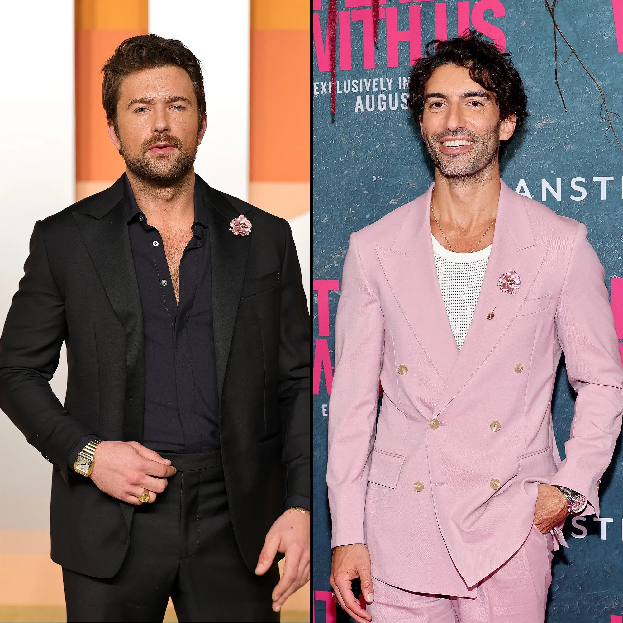 Brandon Sklenar Wears Same Floral Pin Justin Baldoni Wore to It Ends With Us Movie Premiere
