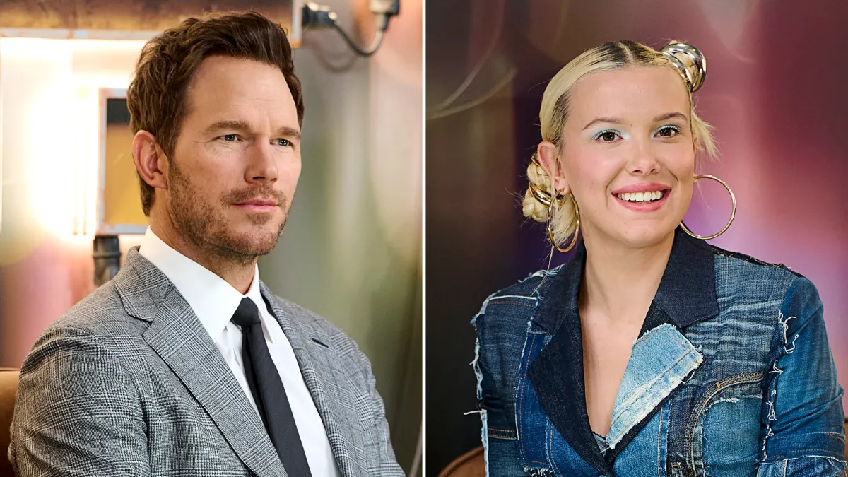 Chris Pratt Helps Millie Bobby Brown Avoid a Wardrobe Malfunction