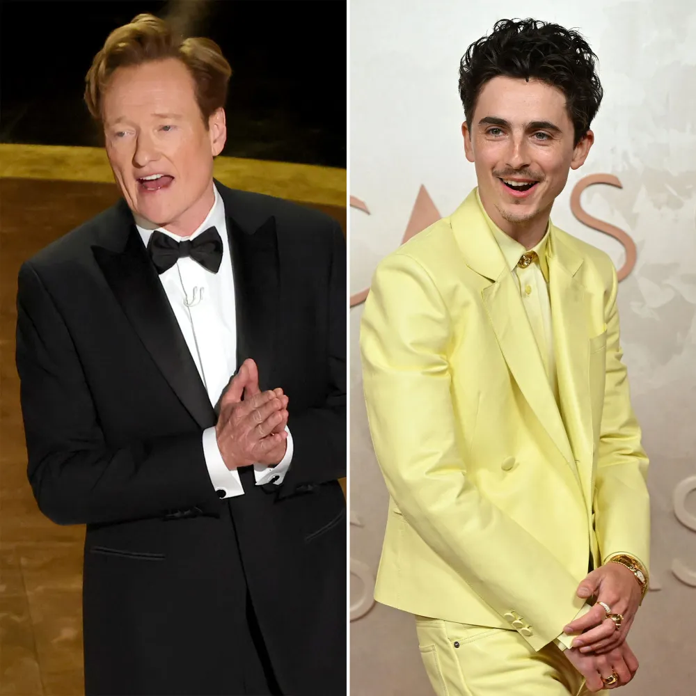 Conan O Brien Trolls Timothee Chalamet in 2025 Oscars Monologue