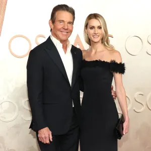 Dennis Quaid 70 Hits 2025 Oscars Red Carpet With Wife Laura Savoie 34