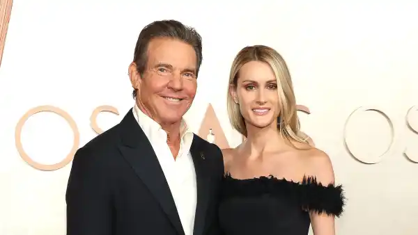 Dennis Quaid 70 Hits 2025 Oscars Red Carpet With Wife Laura Savoie 34