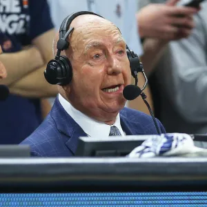 Dick Vitale Cries While Giving an Emotional Speech Detailing Cancer Battles During ACC Championship