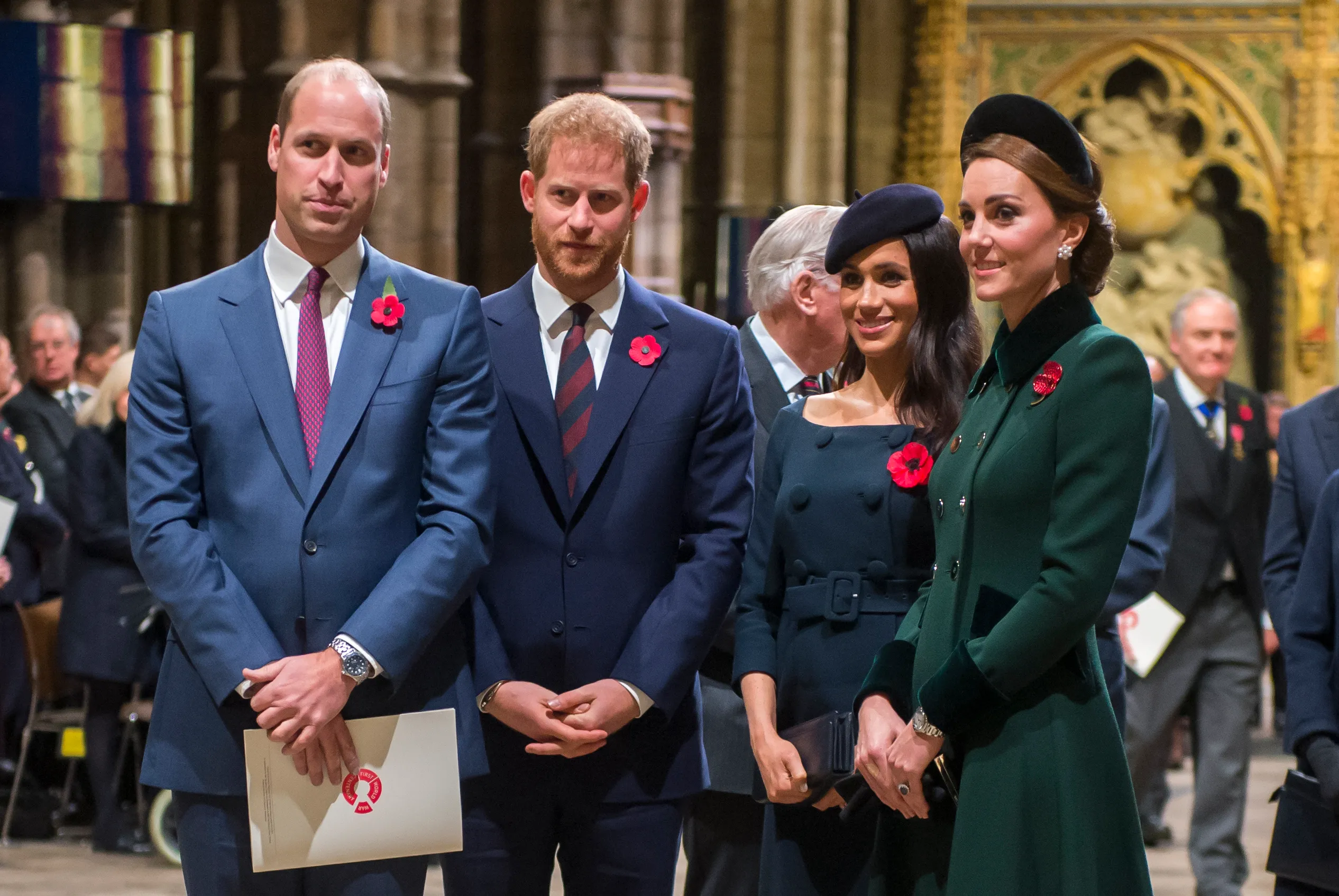 Prince William, Prince Harry, Meghan Markle, and Princess Kate Middleton