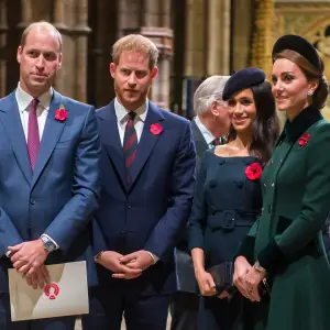 Prince William, Prince Harry, Meghan Markle, and Princess Kate Middleton