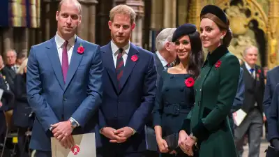 Prince William, Prince Harry, Meghan Markle, and Princess Kate Middleton