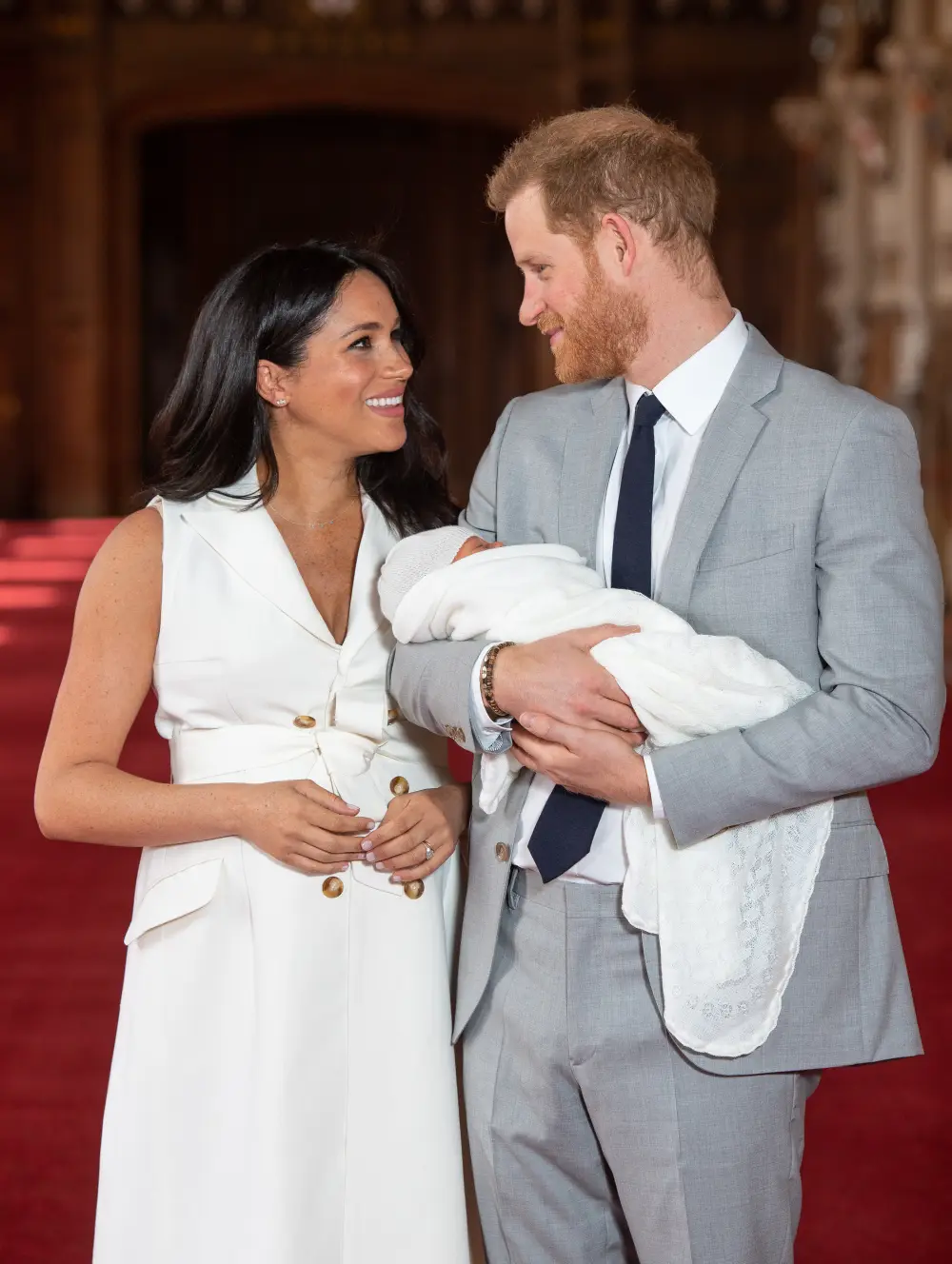 Meghan and Harry with their son Archie