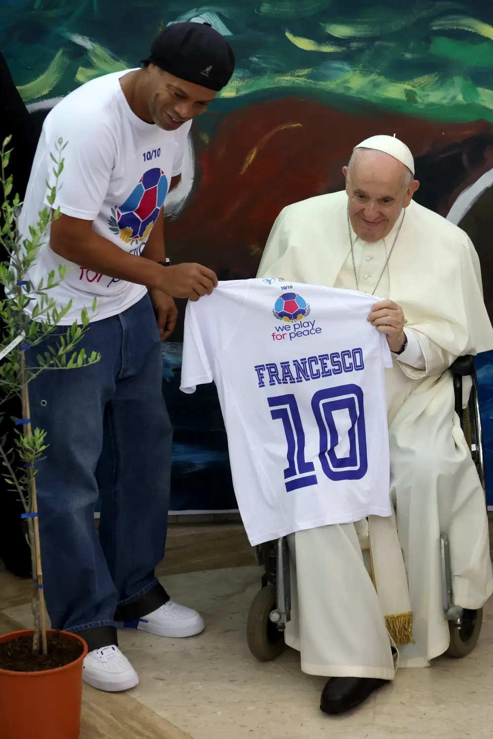 Ronaldinho y el Papa Francisco