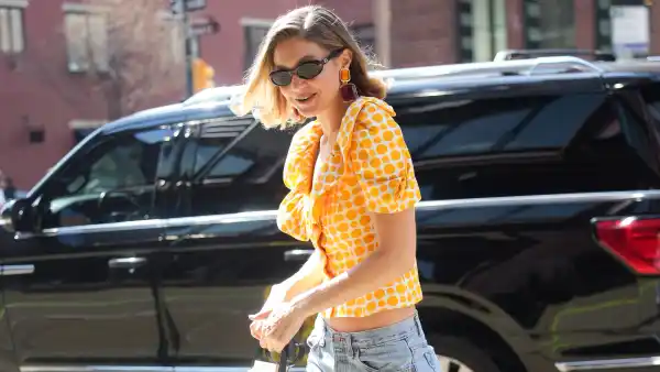 Gigi Hadid is seen on March 29, 2025 in New York City.