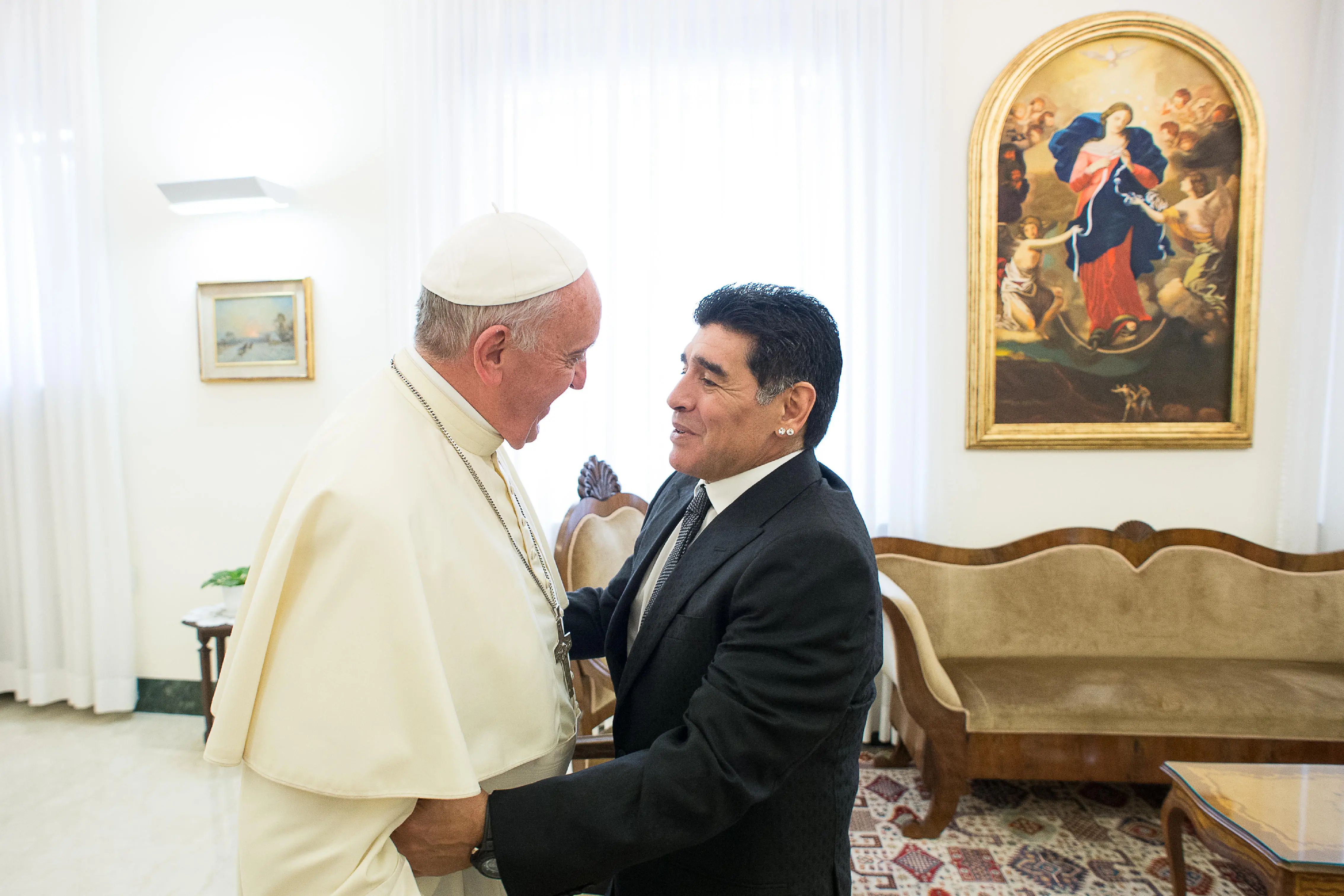El Papa Francisco y Diego Armando Maradonna