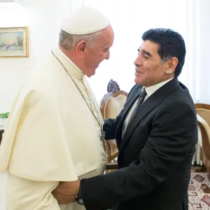 El Papa Francisco y Diego Armando Maradonna