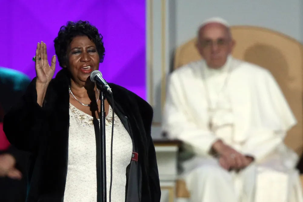 Aretha Franklin y el Papa Francisco