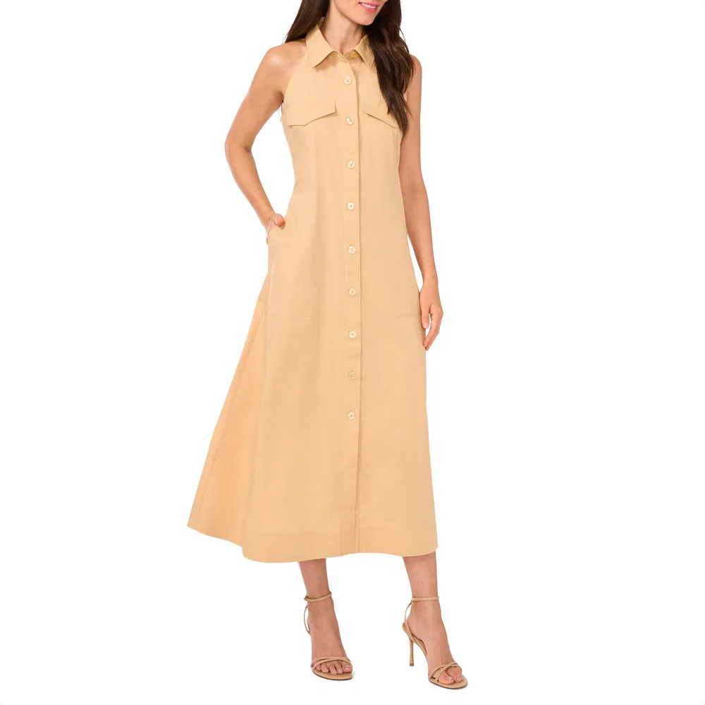 Halogen Sleeveless Maxi Shirtdress