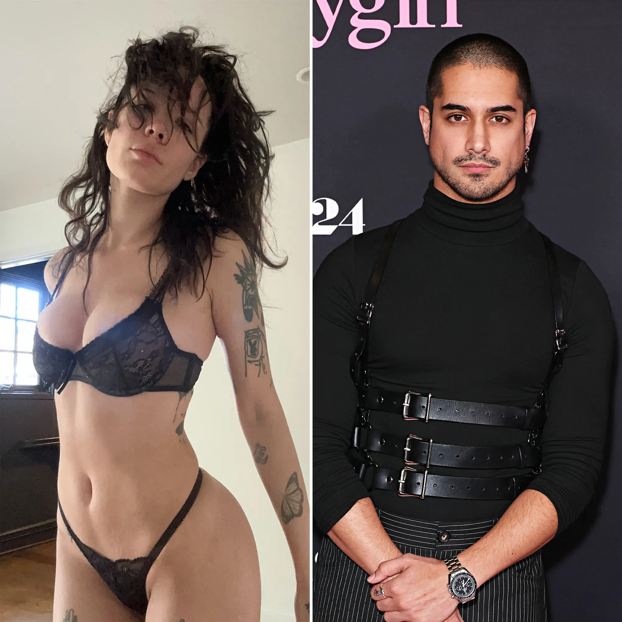 Halsey Shows Off Her Figure in Sexy Black Lingerie