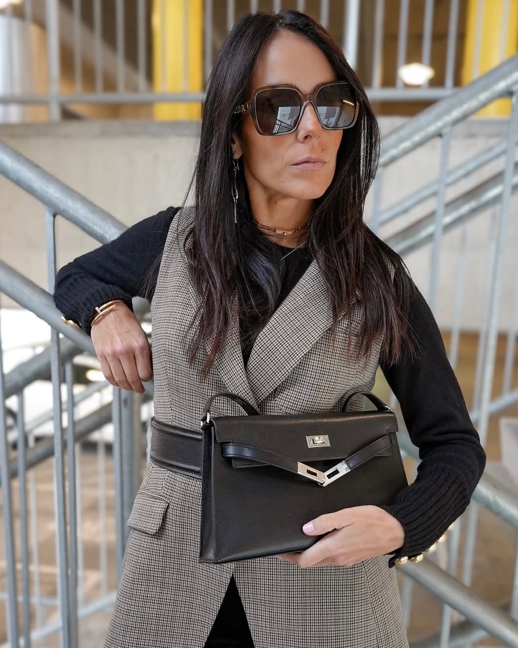 hermès black kelly elan