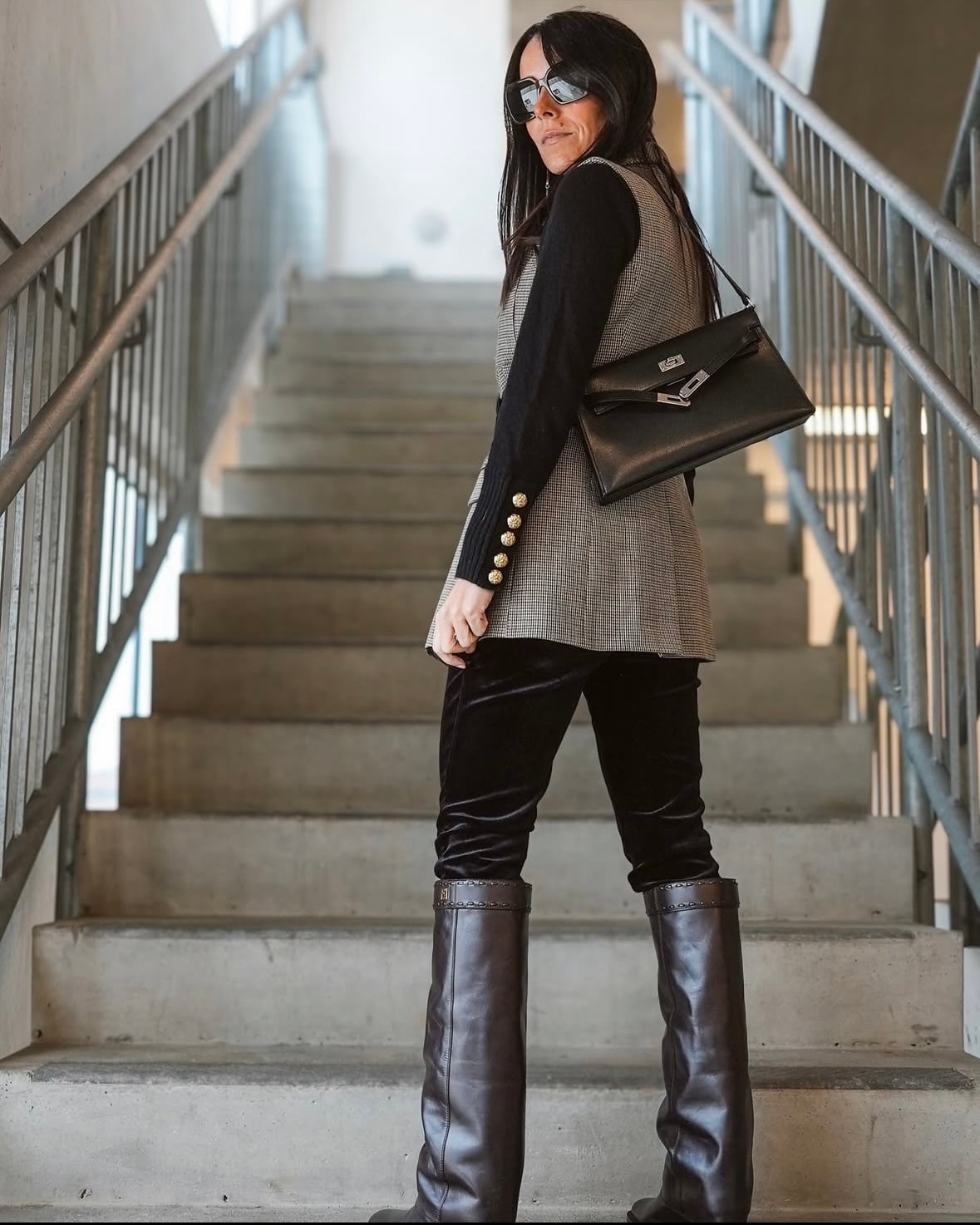 hermès black kelly elan