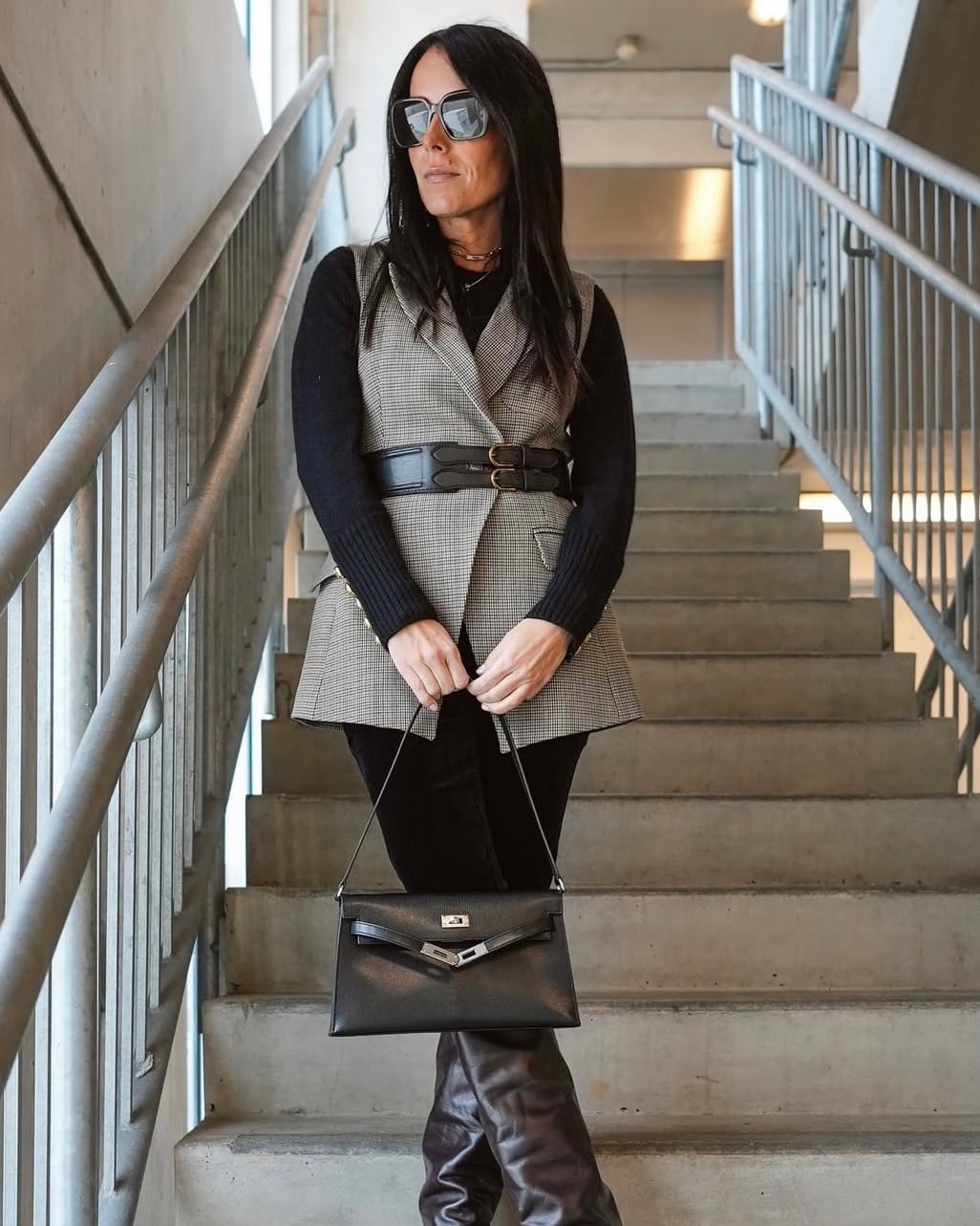 hermès black kelly elan