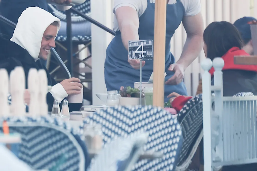 Hailey and Justin Bieber at Fathers Restaurant in Culver City on March 23