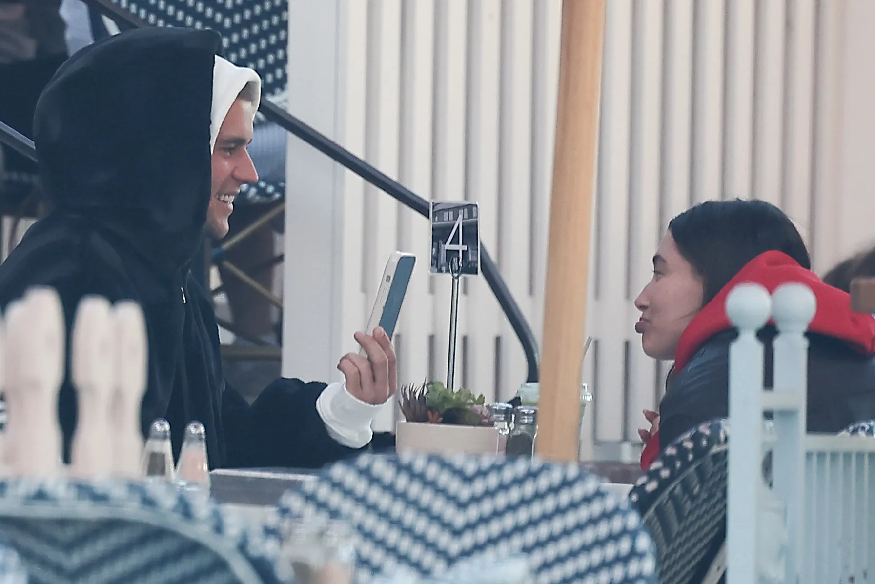 Hailey and Justin Bieber at Fathers Restaurant in Culver City on March 23